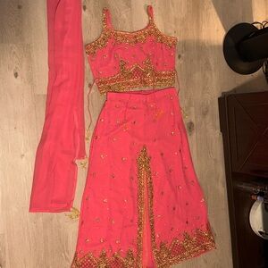 Pink Embellished Lengha